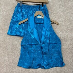 Victoria's Secret Blue Satin Pajama Set